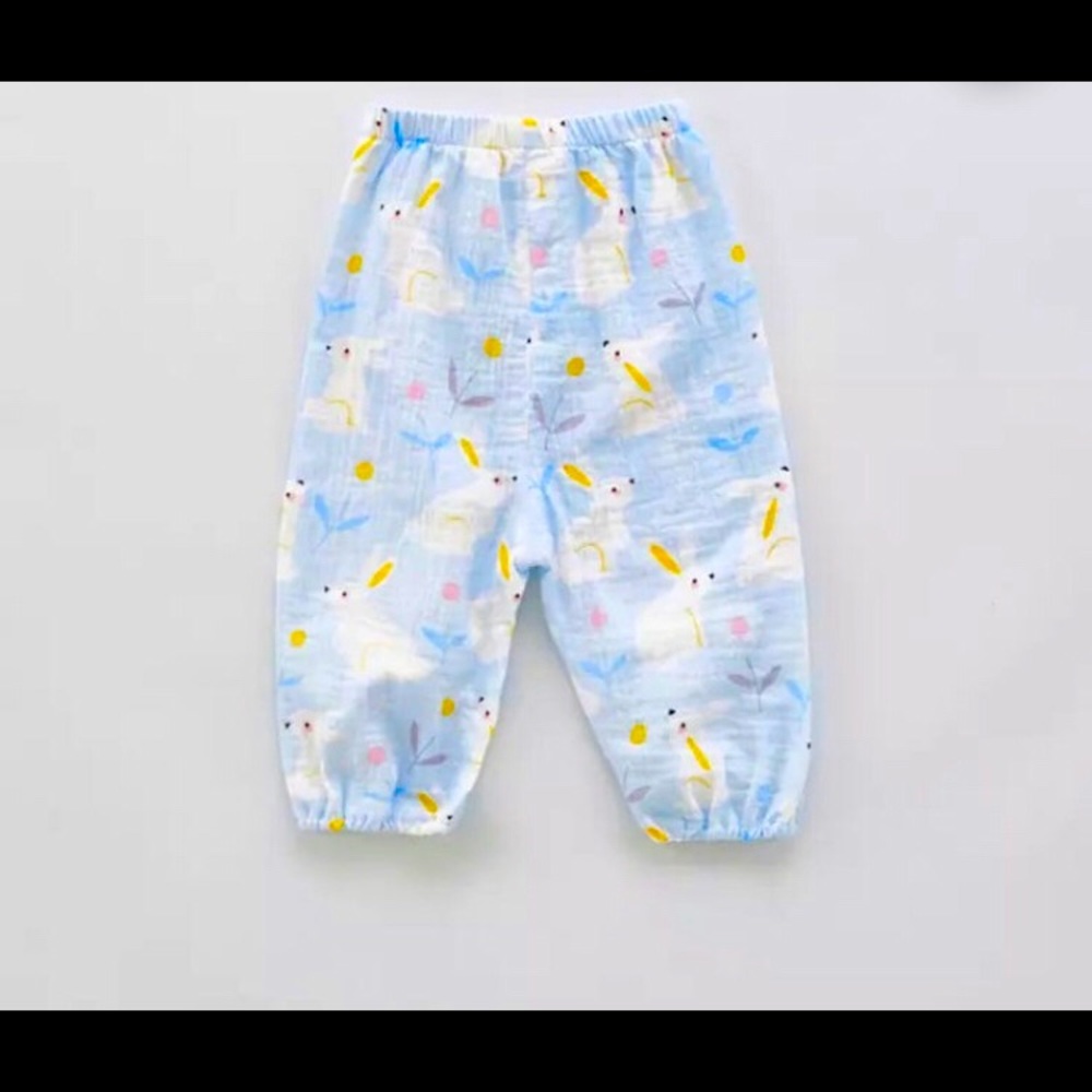 NEW Baby 100% Muslin Cotton Bunny Harem Pant